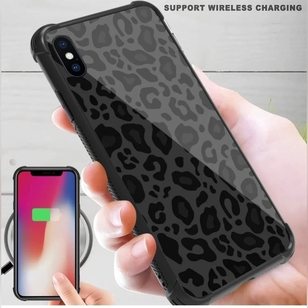 Black Cheetah Print Phone Case -IPhoneX